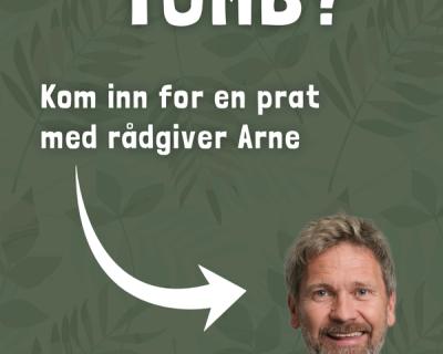 Plakat fra døra til Arne