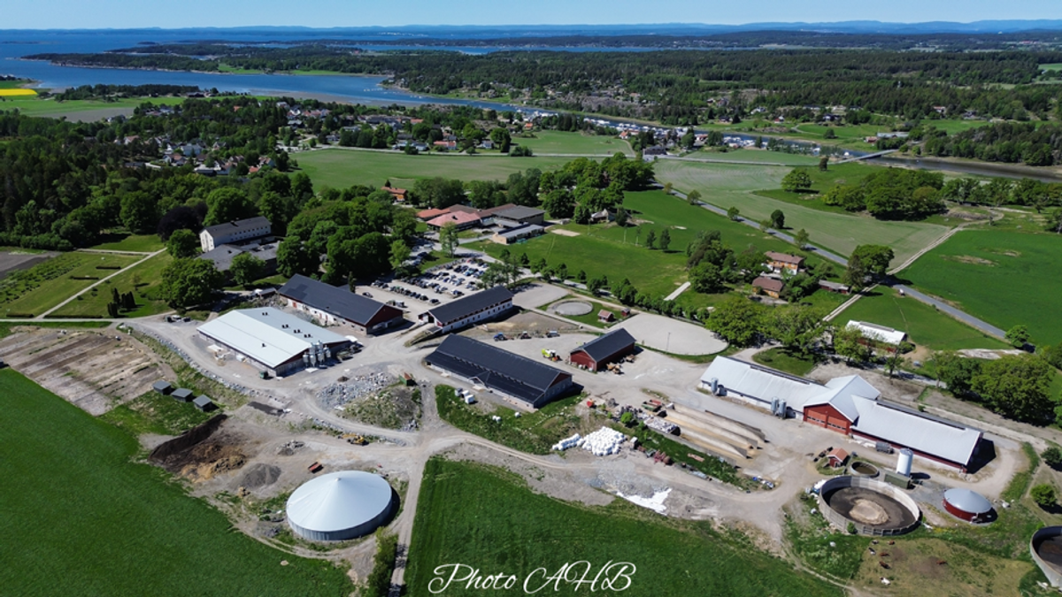 Dronebilde over Tomb